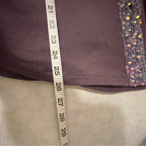 JK Oversized Purple  Button-Up Shacket with sequin detailing at pockets, size M - Picture 8 of 10